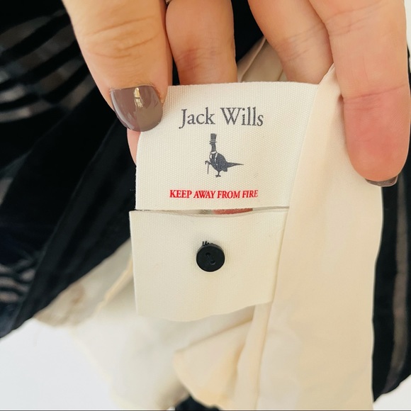 Jack Wills Tanyard Black Velvet Devore Dress - Picture 4 of 6